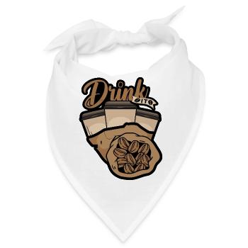 Eine Kaffeepause - Bandana - Weiß - Vorne