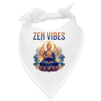 Buddha Buddhismus Religion Spirituell Meditation - Bandana - Weiß - Vorne