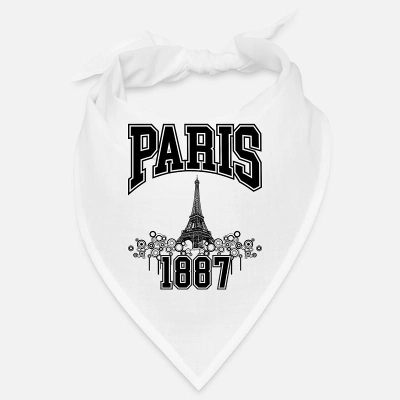 PARIS EIFFELTURM SKIZZE - SCHWARZ EINFARBIG Bandana