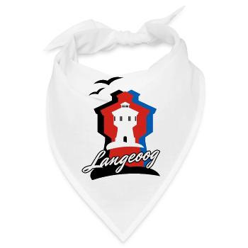 Langeoog Style mit Wasserturm - Bandana - Weiß - Vorne