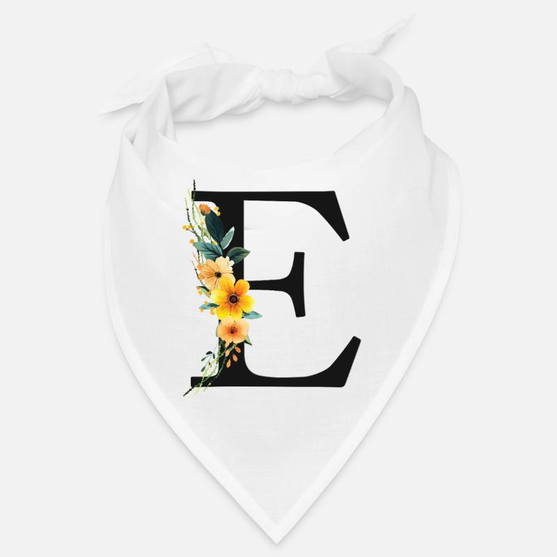 P Monogram, Floral, Customizable Bandana