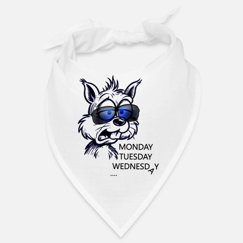 Dog with glasses doesn't feel like the week Bandana