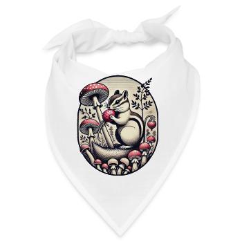 Streifenhörnchen isst eine Rübe Illustration - Bandana - Weiß - Vorne