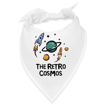 The Retro Cosmos Raketen & Planeten - Bandana - Weiß - Vorne