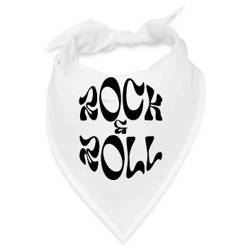 Rock'n'Roll-Musik-Logo-Design - Bandana - Weiß - Vorne
