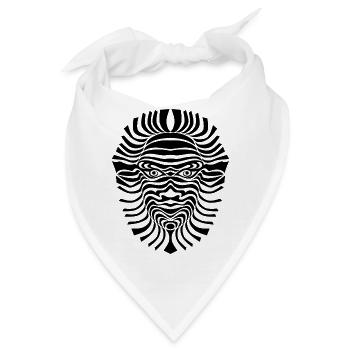 psy-chic psychedlic sixties good voodoo mask - Bandana - Weiß - Vorne