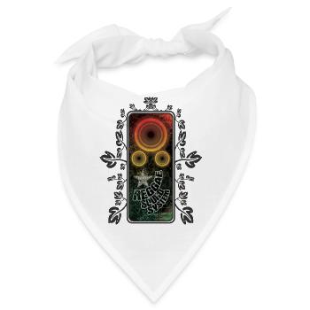 Reggae Spruch mit Lautsprechern - Bandana - Weiß - Vorne