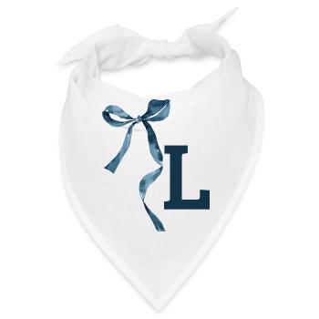 Monogramm l Geschenkidee - Bandana - Weiß - Vorne