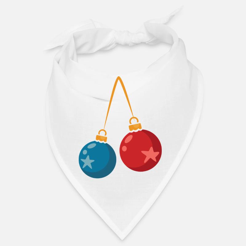 Bunte Weihnachtskugeln Deko Design Bandana