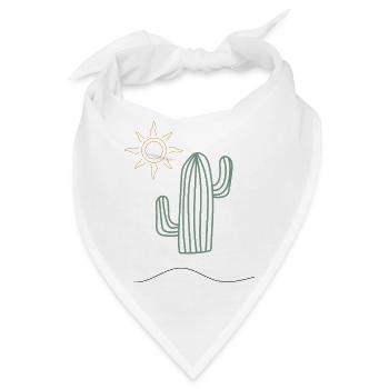 Kaktus im Sonnenlicht - Bandana - Weiß - Vorne