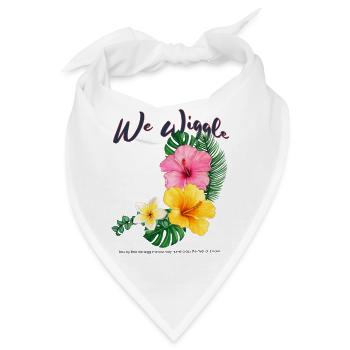 We Wiggle Hibiskus Tropenblume - Bandana - Weiß - Vorne