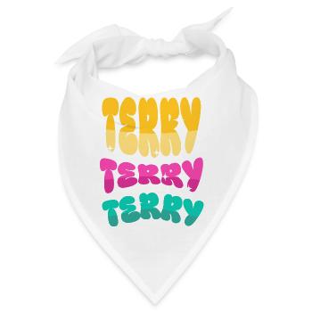 Terry Dreifach Wortlogo - Bandana - Weiß - Vorne