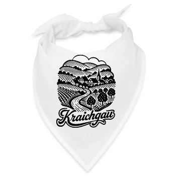 Kraichgau Illustration mit Schriftzug - Bandana - Weiß - Vorne