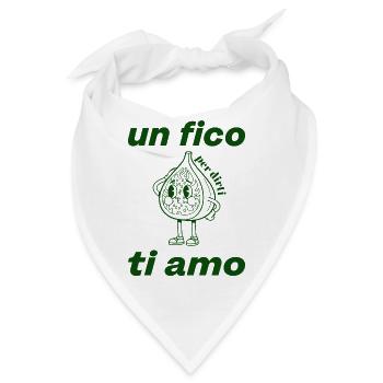 Feige Liebe Karikatur Grün - Bandana - Weiß - Vorne