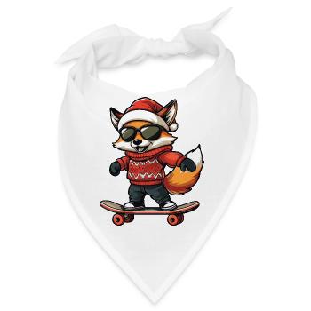 Fuchs Weihnachten Lustig - Bandana - Weiß - Vorne
