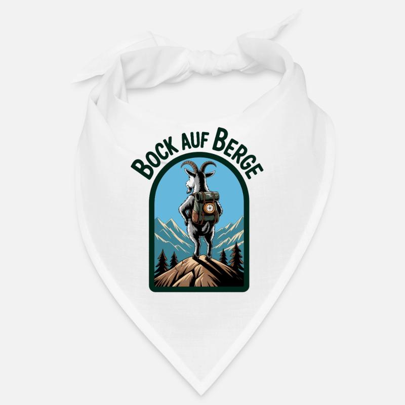 Chèvre de montagne avec sac à dos Bandana