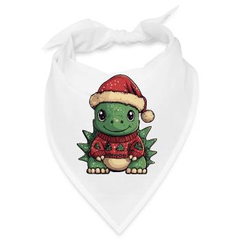 Dinosaurier stegosaurus Weihnachten - Bandana - Weiß - Vorne
