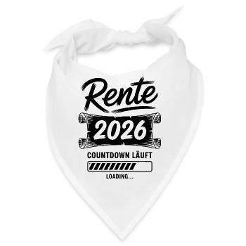 Rente Countdown Läuft - Bandana - Weiß - Vorne