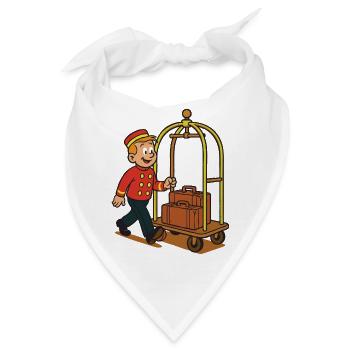 Piccolo Frankys Hotelwagen - Bandana - Weiß - Vorne