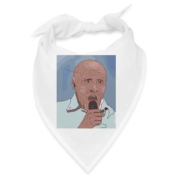 Sängerporträt Pop-Art Stil - Bandana - Weiß - Vorne