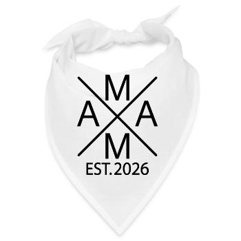Stolze Mama 2026 – Für werdende Mamas - Bandana - Weiß - Vorne