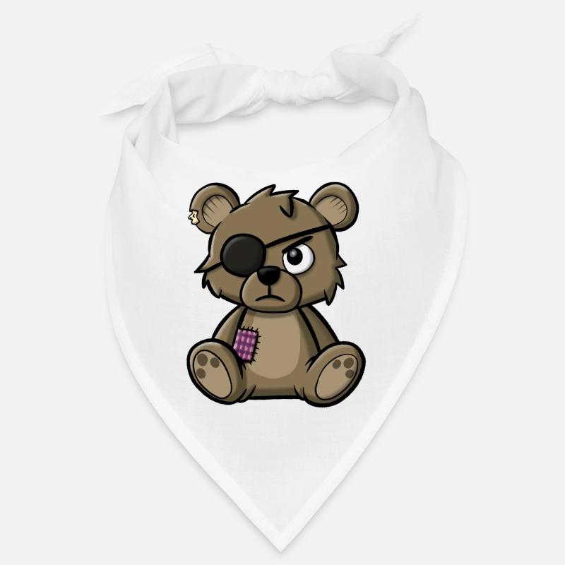 Teddy bear with eye patch Bandana