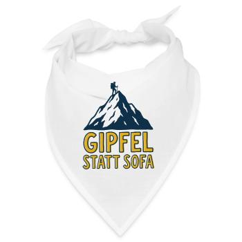Gipfel statt Sofa - Bandana - Weiß - Vorne