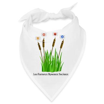 DIE BERÜHMTEN SOCIAL REEDS! - Bandana - Weiß - Vorne