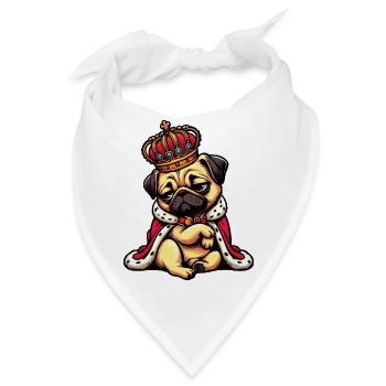 Mops Möpse Mopsbesitzer Mopsliebhaber Mopshalter - Bandana - Weiß - Vorne