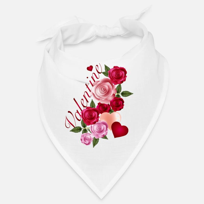 Rosengirlande mit Herzen im romantischer Stil Bandana