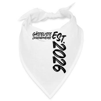Jugendweihe Est. 2026 - Gästeliste - Bandana - Weiß - Vorne