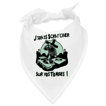 ICH WERDE AUF EURE GRÄBER KRATZEN! - Bandana - Weiß - Vorne