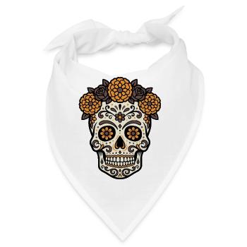 Vibrantes DiaMuertos-Motiv - Bandana - Weiß - Vorne