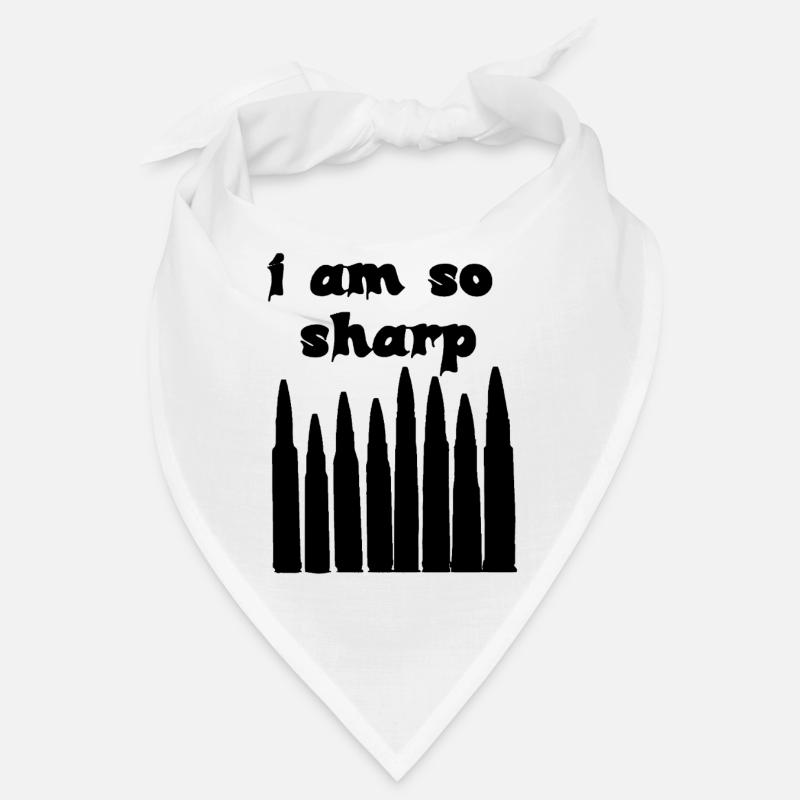 I Am So Sharp Bullet Typography Dark Statement Art Bandana