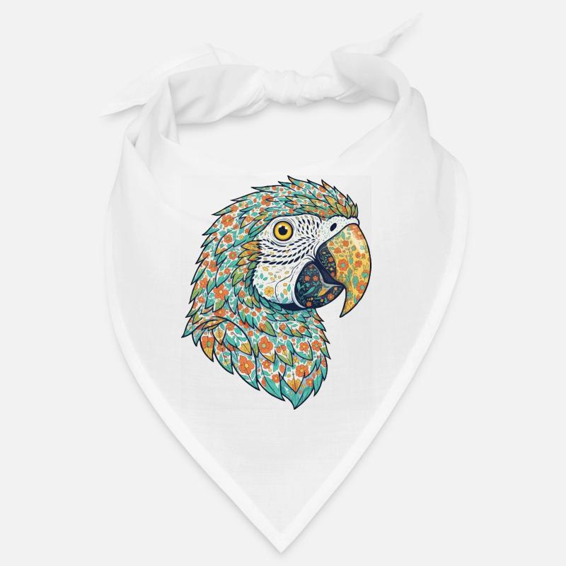 Tête de perroquet fleur colorée Bandana
