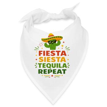 Fiesta Siesta Tequila Repeat - Bandana - Weiß - Vorne