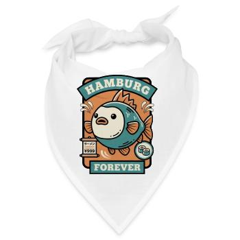 Hamburger Fischkopf aus Hamburg  - Bandana - Weiß - Vorne