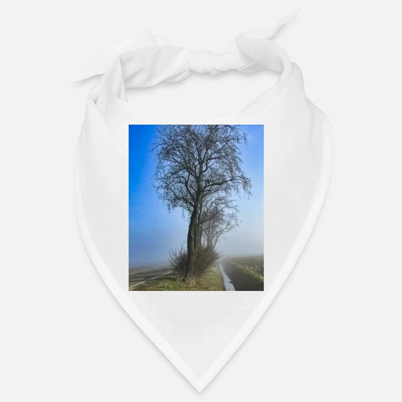 Arbre solitaire dans la brume du matin Bandana