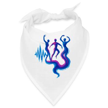 Schallwellen-Energieflusstanz-Design - Bandana - Weiß - Vorne
