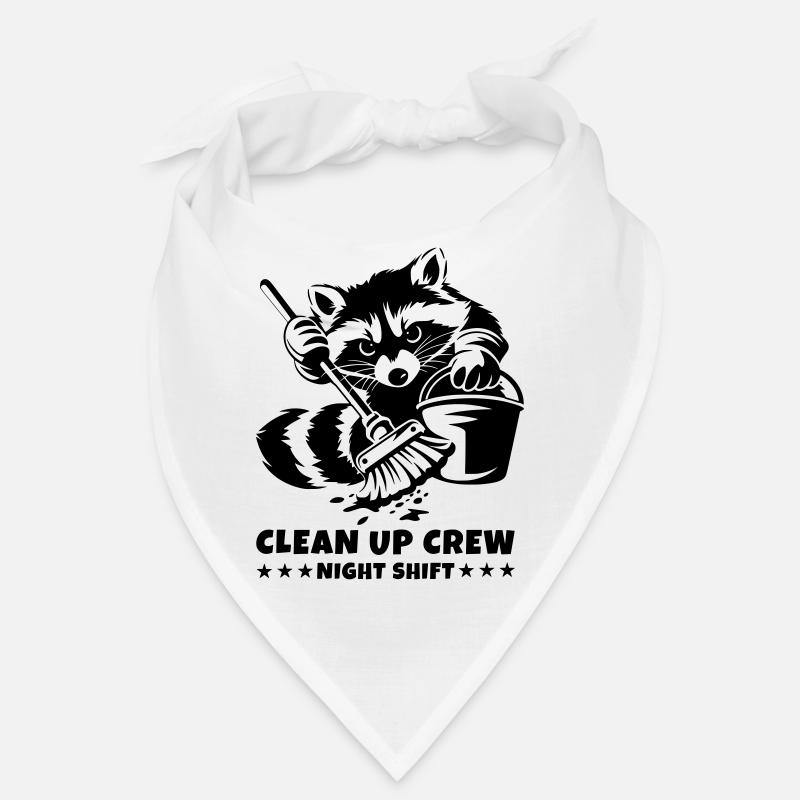 Clean Up Crew – Night Shift Raccoon Bandana