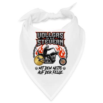 Vollgas In Die Steuern - Bandana - Weiß - Vorne