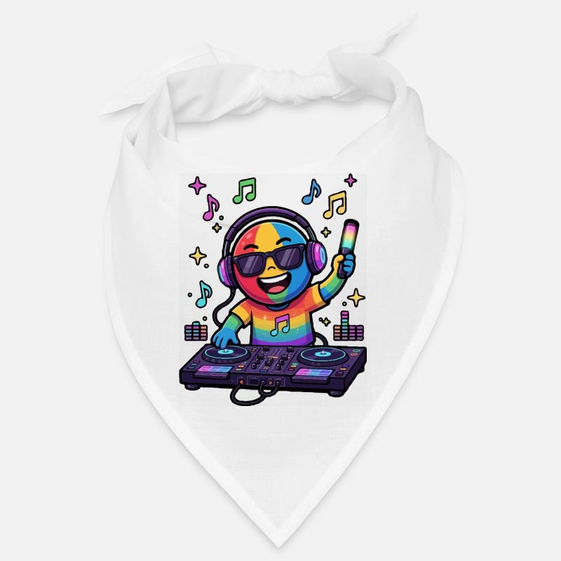Rainbow DJ emoticon Bandana