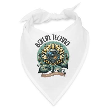 Berlin Techno - Love and Beats - Bandana - Weiß - Vorne