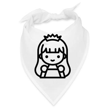 Prinzessin - Bandana - Weiß - Vorne