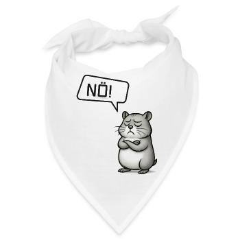 Nö! Hamster – Kleiner Sturkopf sagt Nein - Bandana - Weiß - Vorne