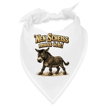 Nen Scheiss muss ich ich bin in Rente - 2026 - Bandana - Weiß - Vorne