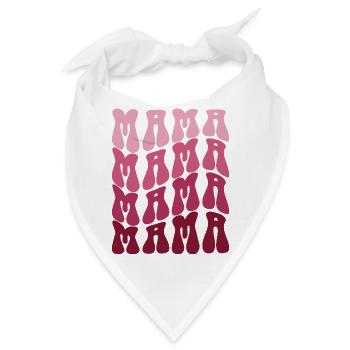 Mama Muster im Pink Gradient - Bandana - Weiß - Vorne