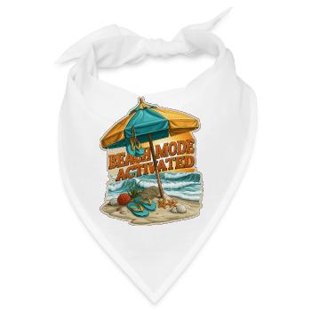 Strandmodus aktivierter Sommerurlaubsschirm - Bandana - Weiß - Vorne