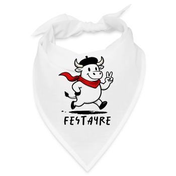 Festayre, Stier der Férias - Bandana - Weiß - Vorne
