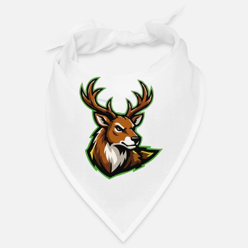 Wild Deer Head Cartoon Style Bandana